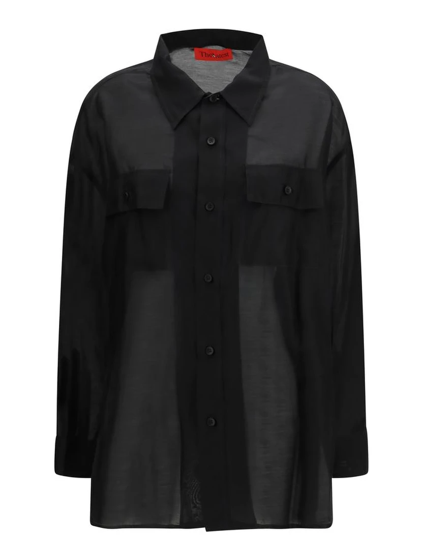 Black Lycra Dress Shirt