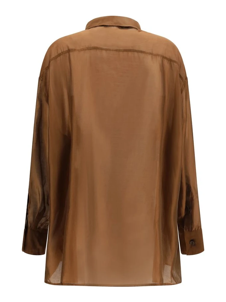 Brown Lycra Dress Shirt alternative
