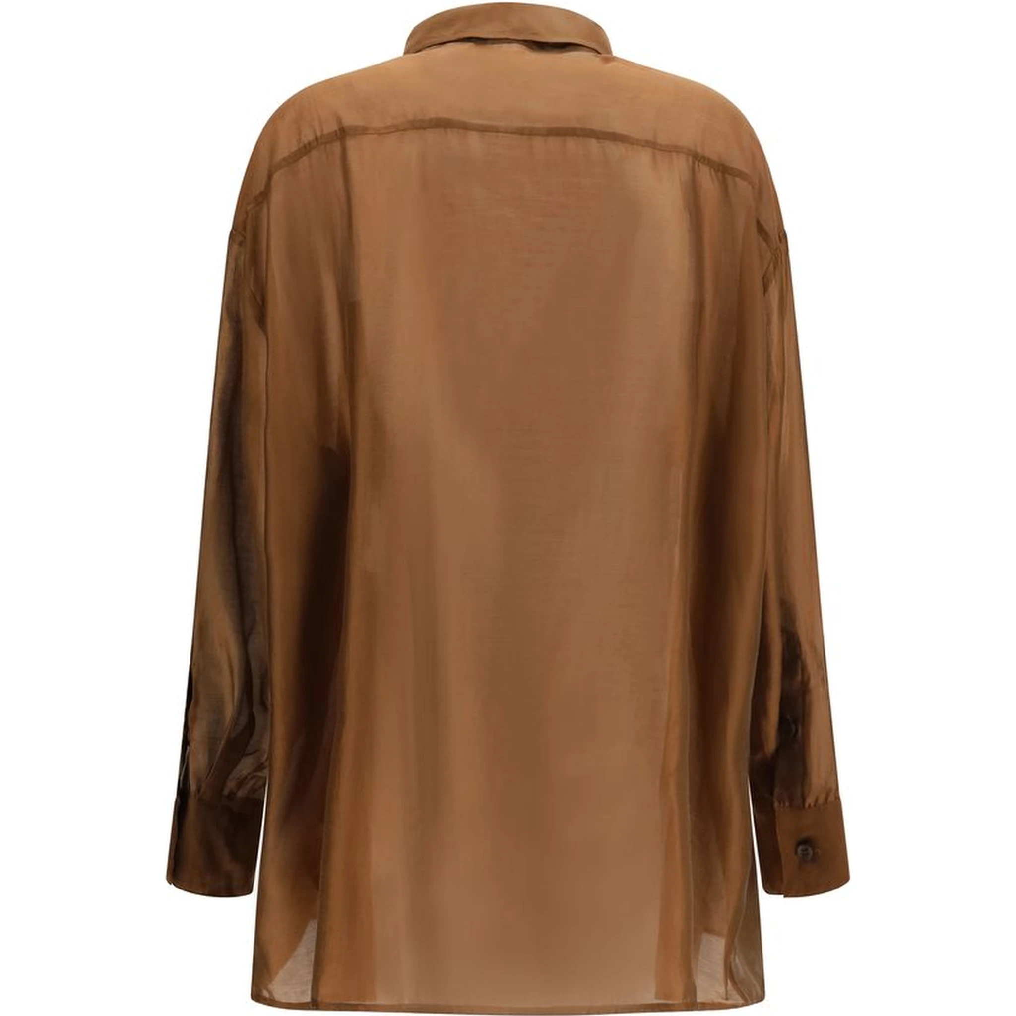 Brown Lycra Dress Shirt