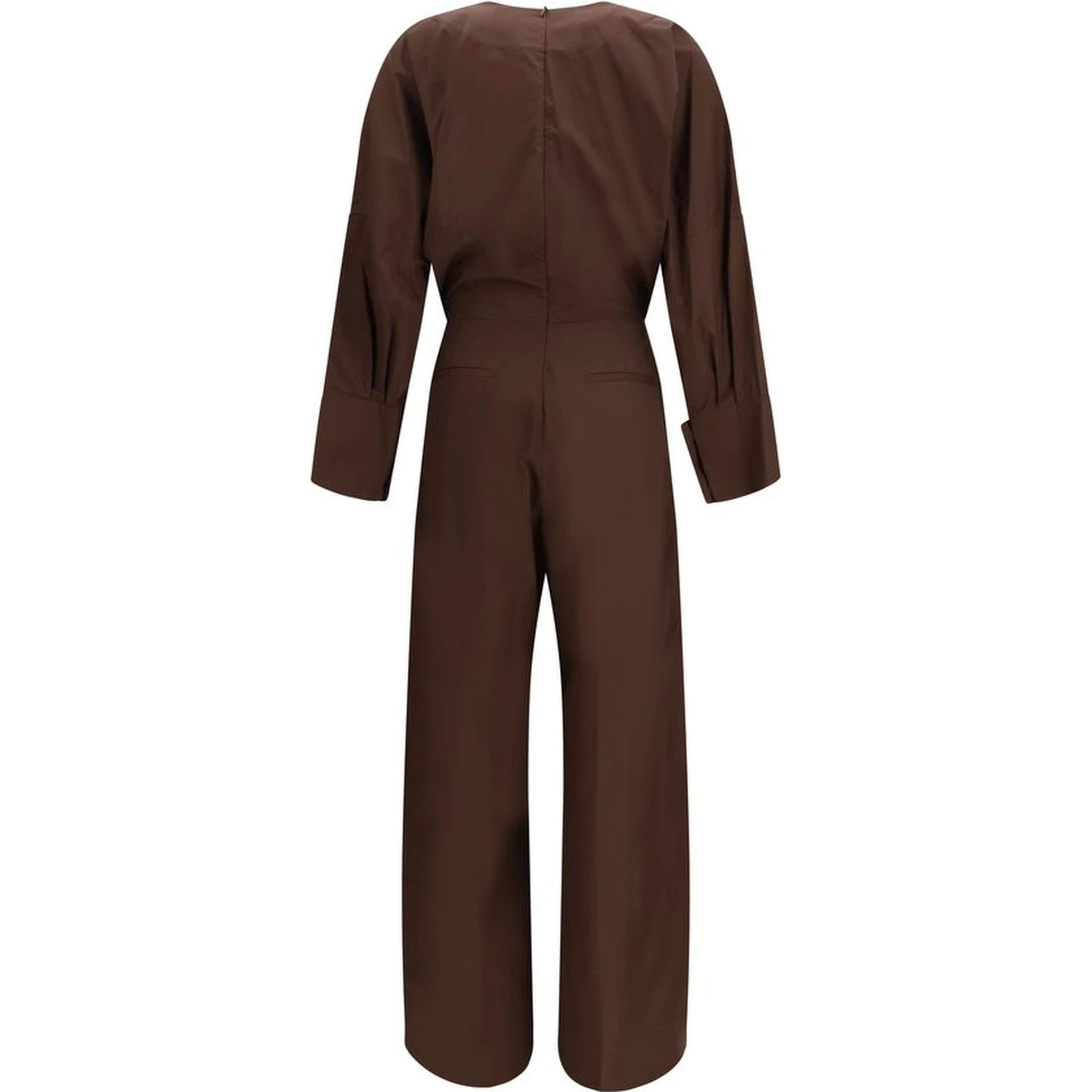Brown Cotton Jumpsuit
