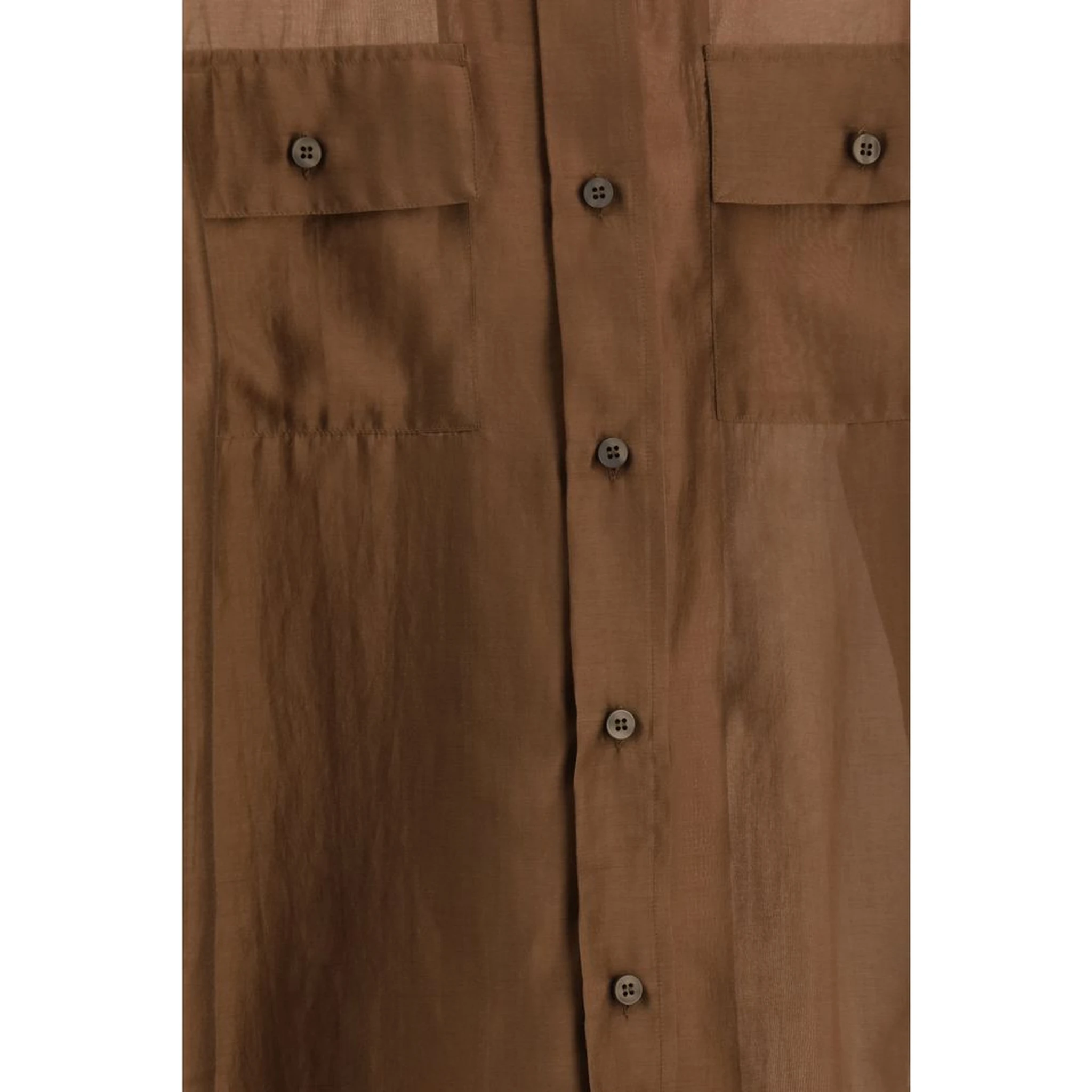 Brown Lycra Dress Shirt