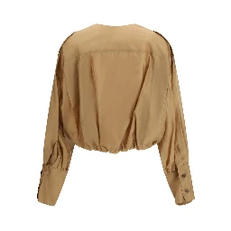 Beige Lycra Jumpsuit