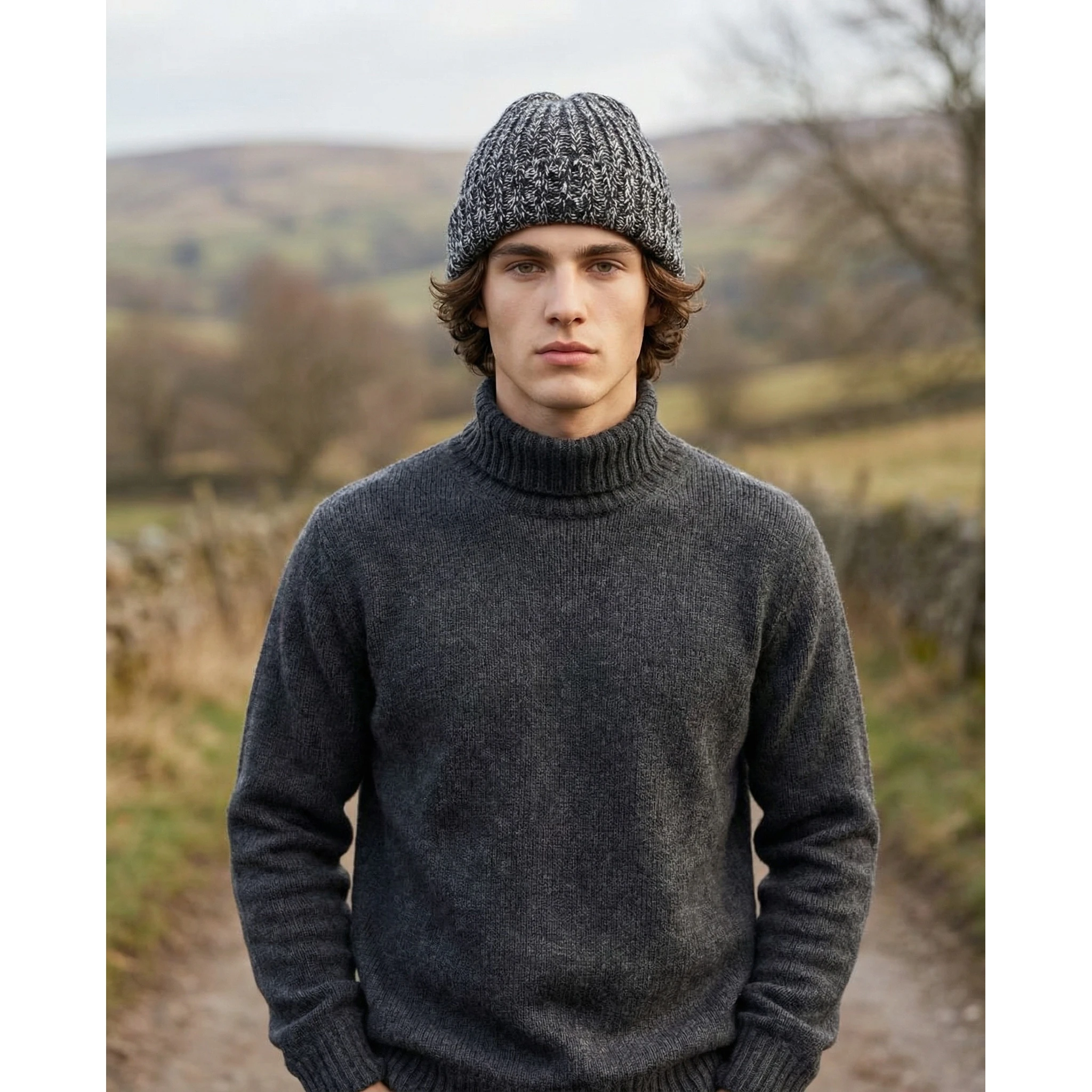 Bicolor Cashmere Beanie