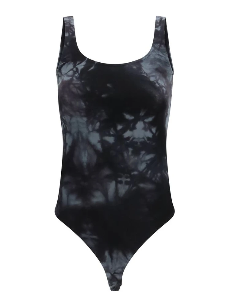 Black Cotton Bodysuit