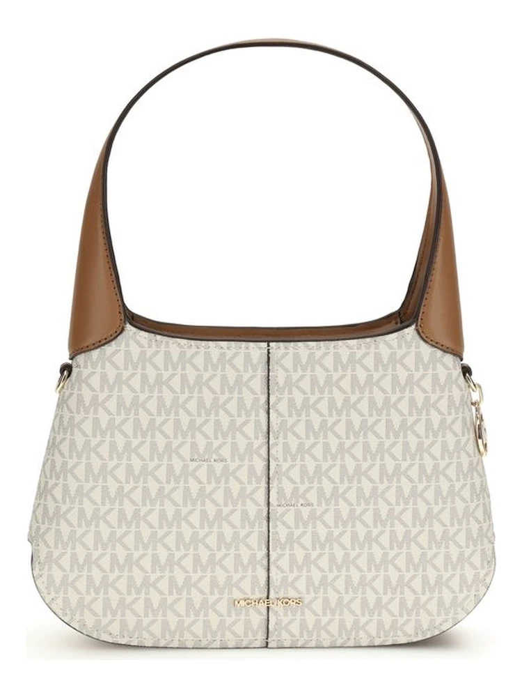 Beige Cotton Shoulder Bag