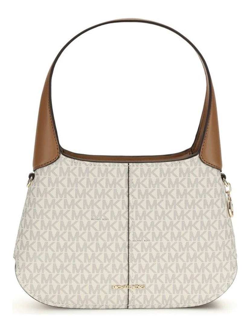 Beige Cotton Shoulder Bag
