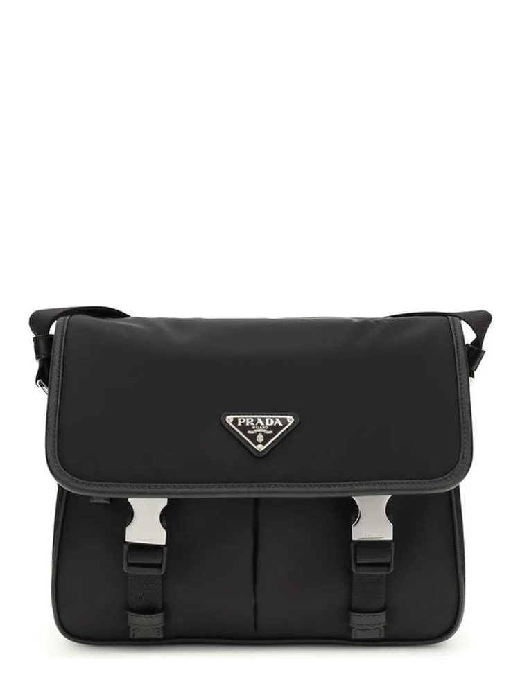 Black Polyamide Shoulder Bag