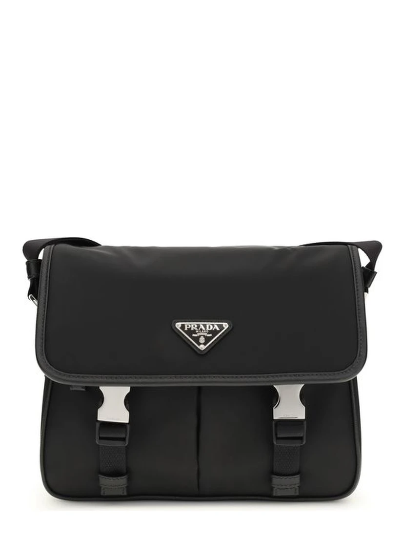 Black Polyamide Shoulder Bag