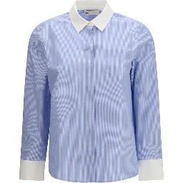 Blue Cotton Pattern Shirt