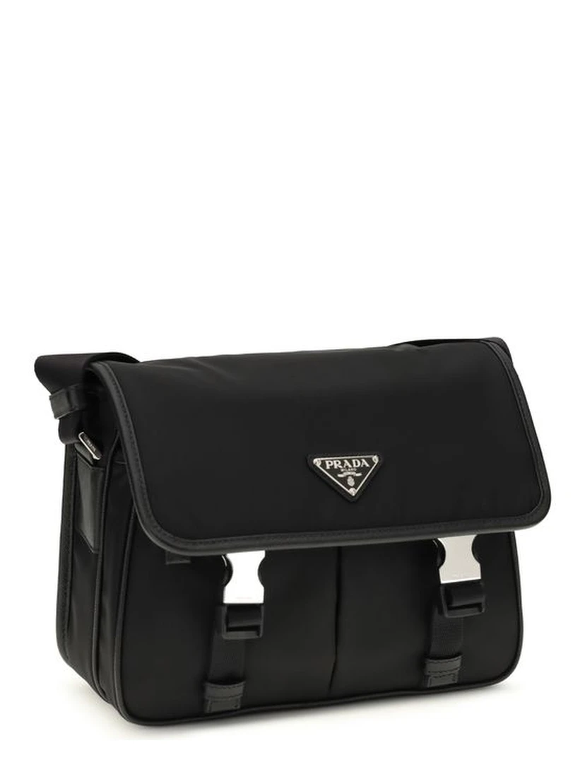 Black Polyamide Shoulder Bag