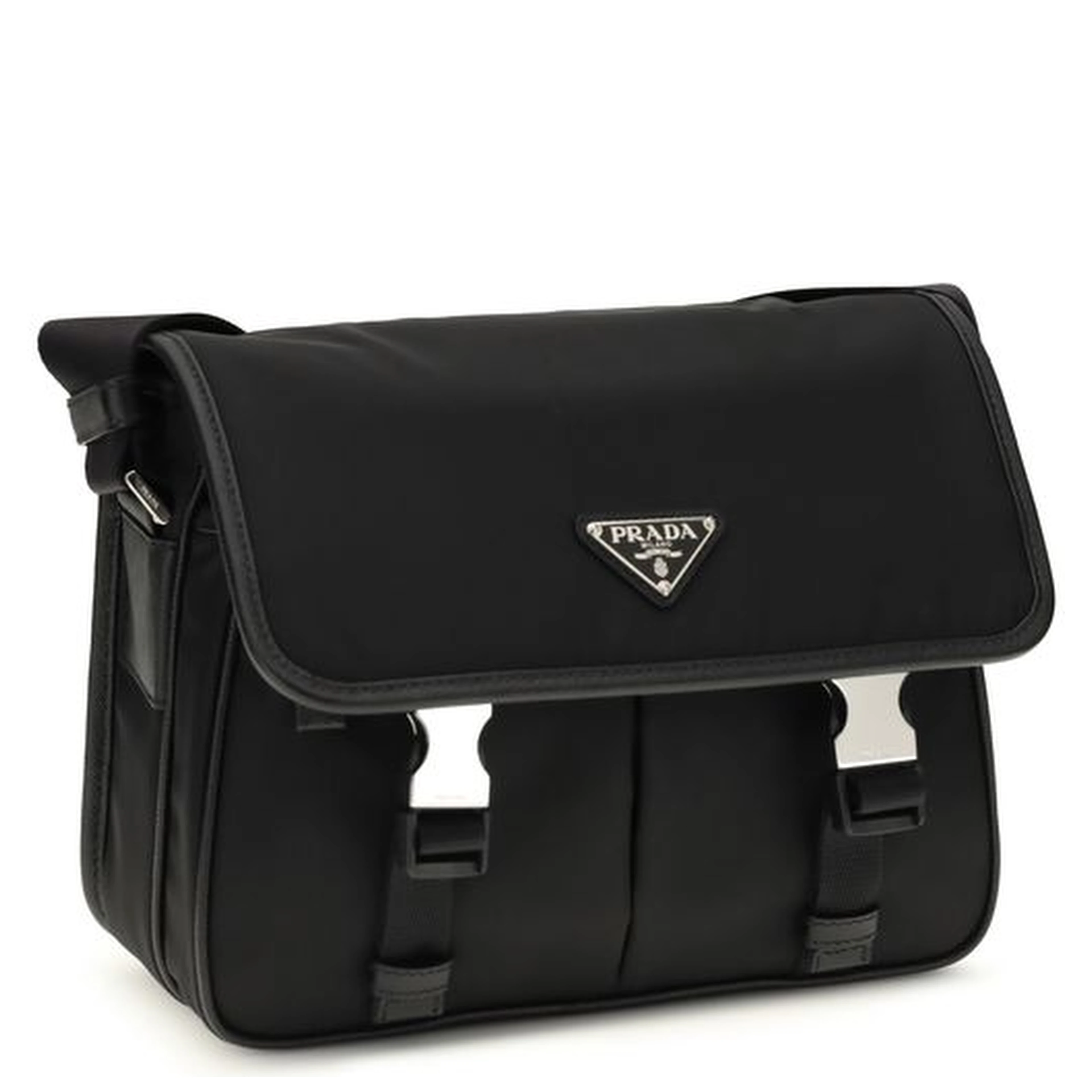 Black Polyamide Shoulder Bag