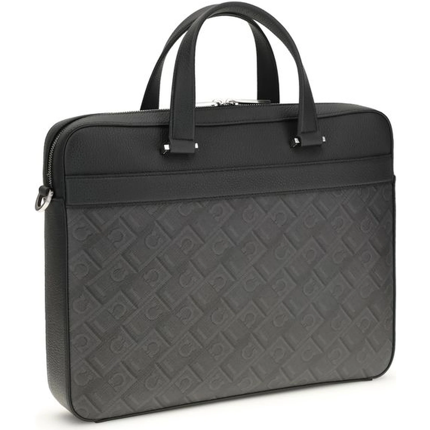 Gray Calf Leather Bos Taurus Briefcase