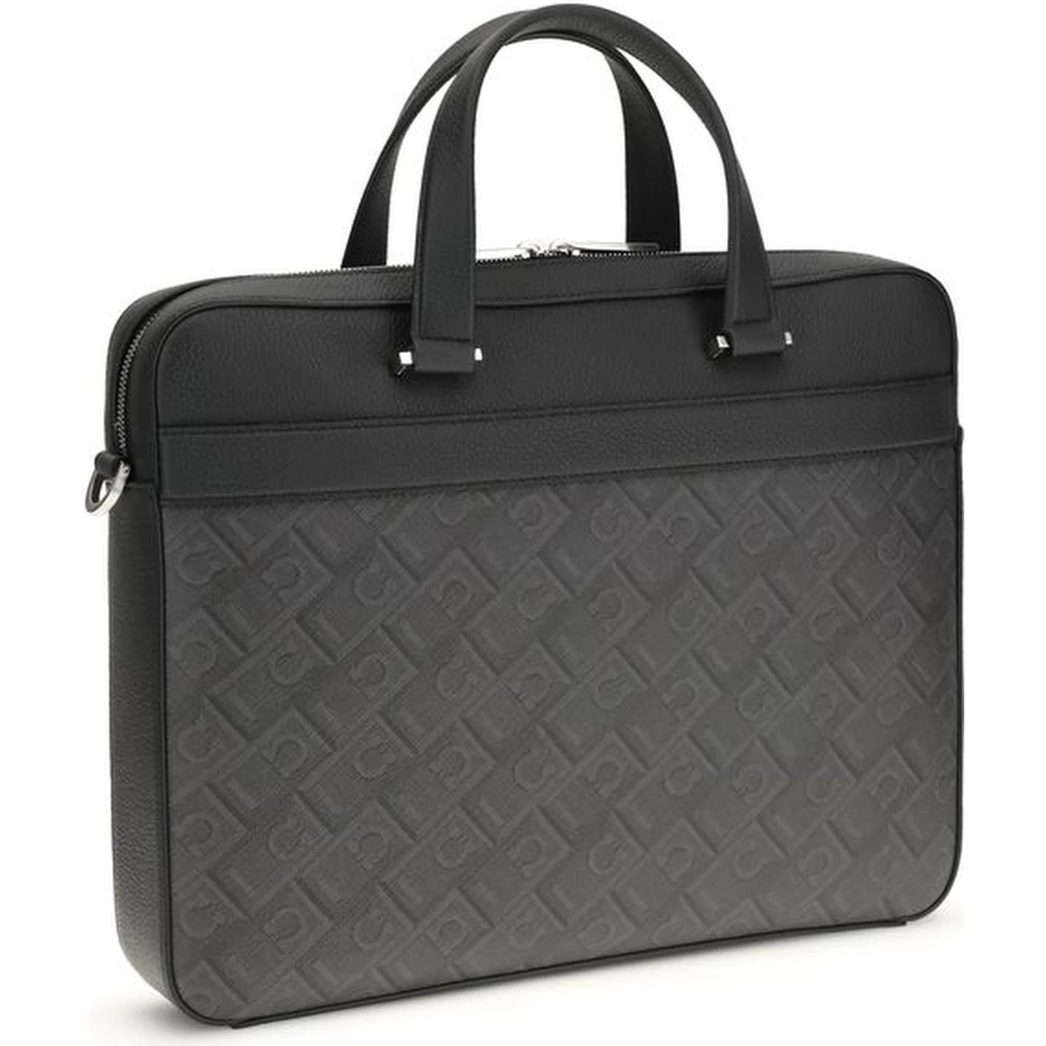 Gray Calf Leather Bos Taurus Briefcase