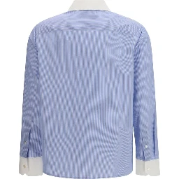 Blue Cotton Pattern Shirt
