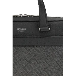 Gray Calf Leather Bos Taurus Briefcase