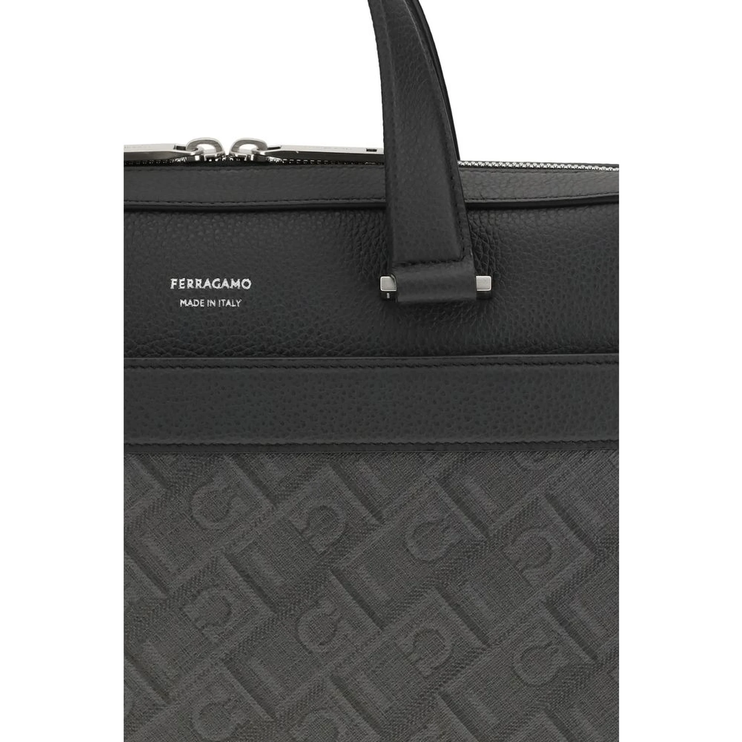 Gray Calf Leather Bos Taurus Briefcase