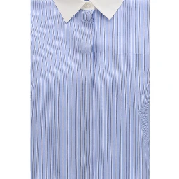 Blue Cotton Pattern Shirt