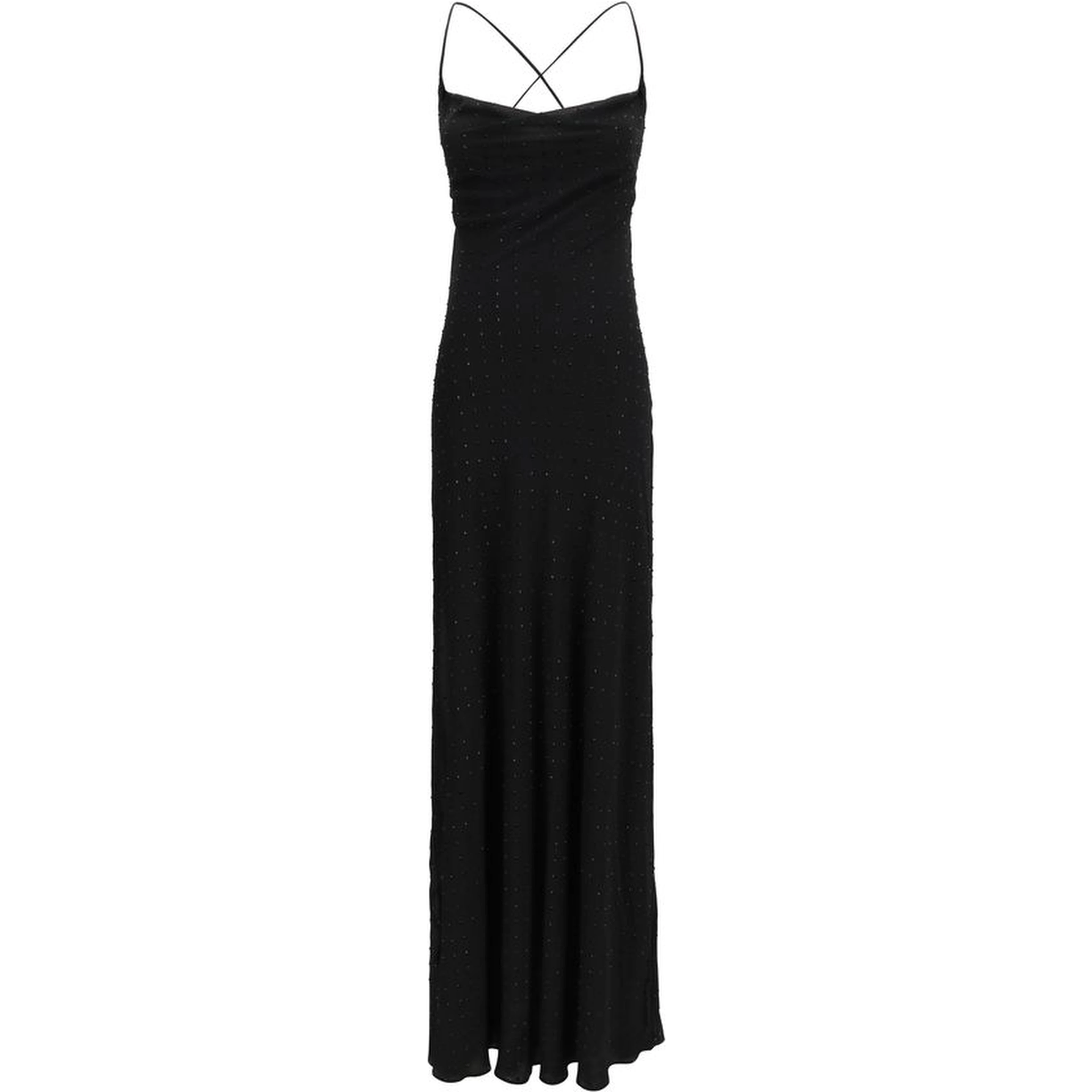 Black Polyester Cocktail Dress