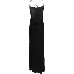 Black Polyester Cocktail Dress
