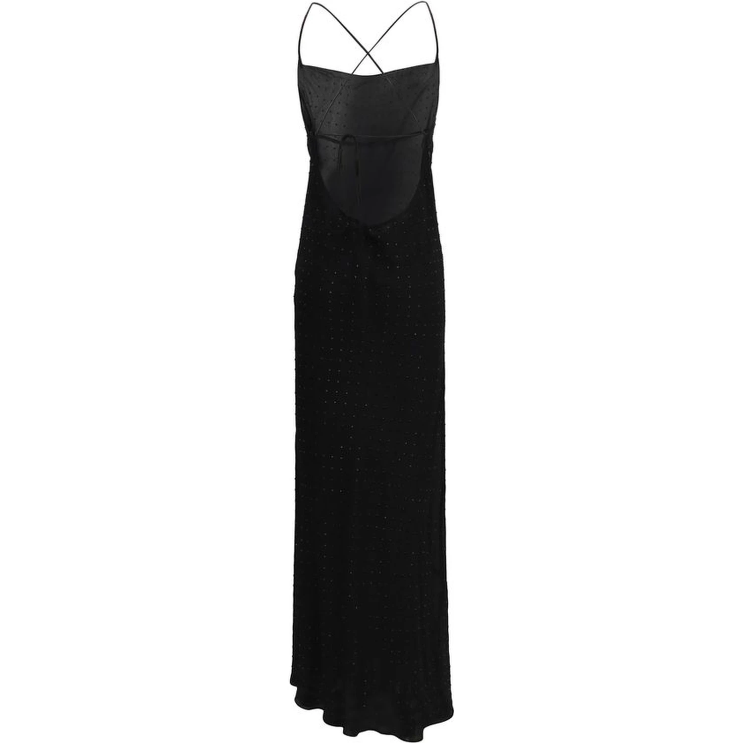 Black Polyester Cocktail Dress
