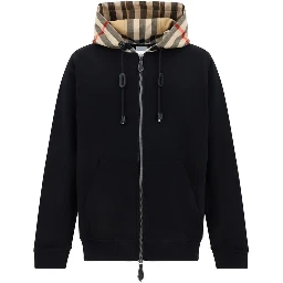 Black Cotton Sweatshirt