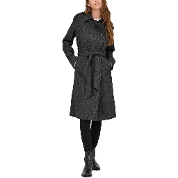 Gray Recycled Polyester Coat