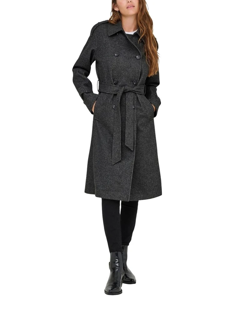 Gray Recycled Polyester Coat