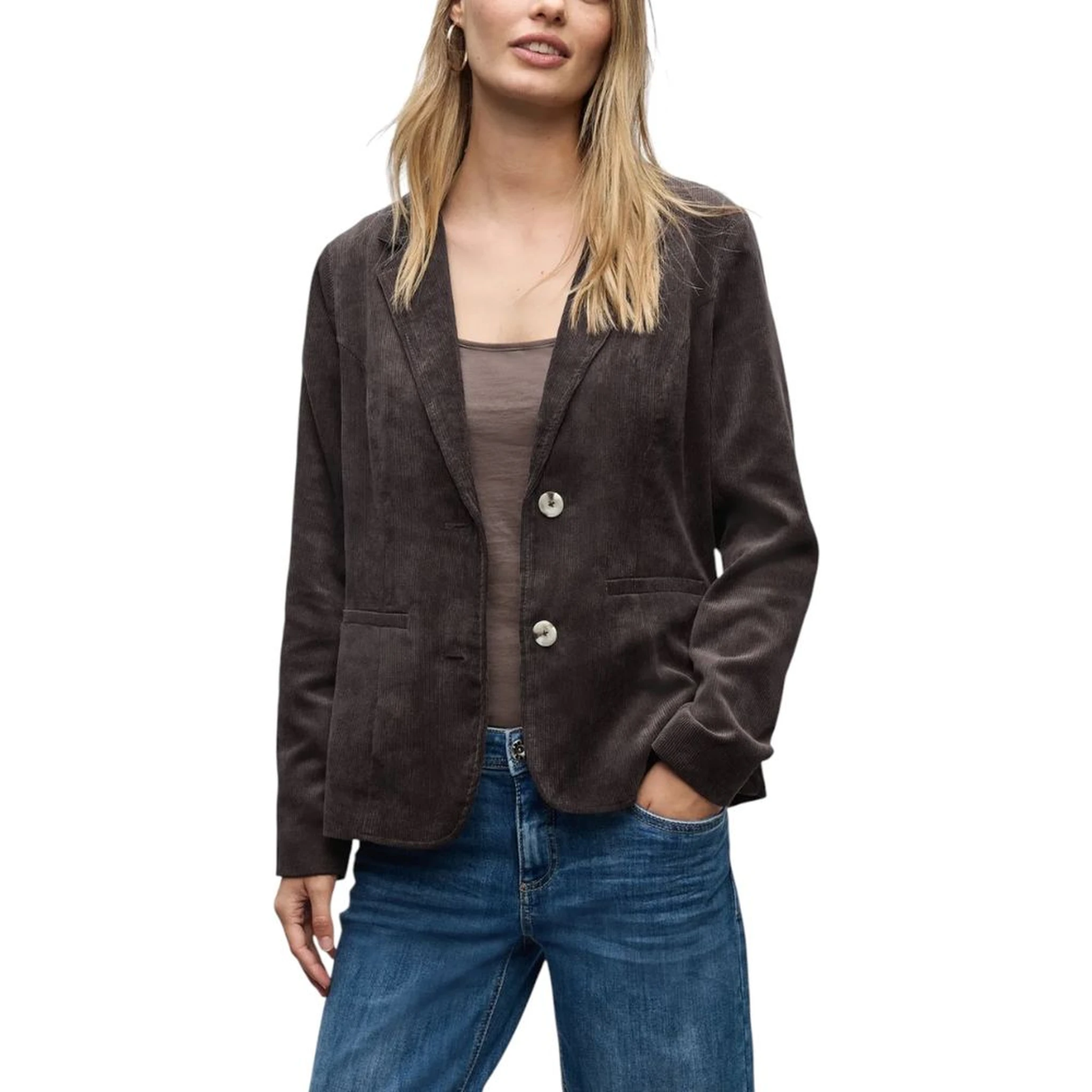 Brown Polyester Blazer