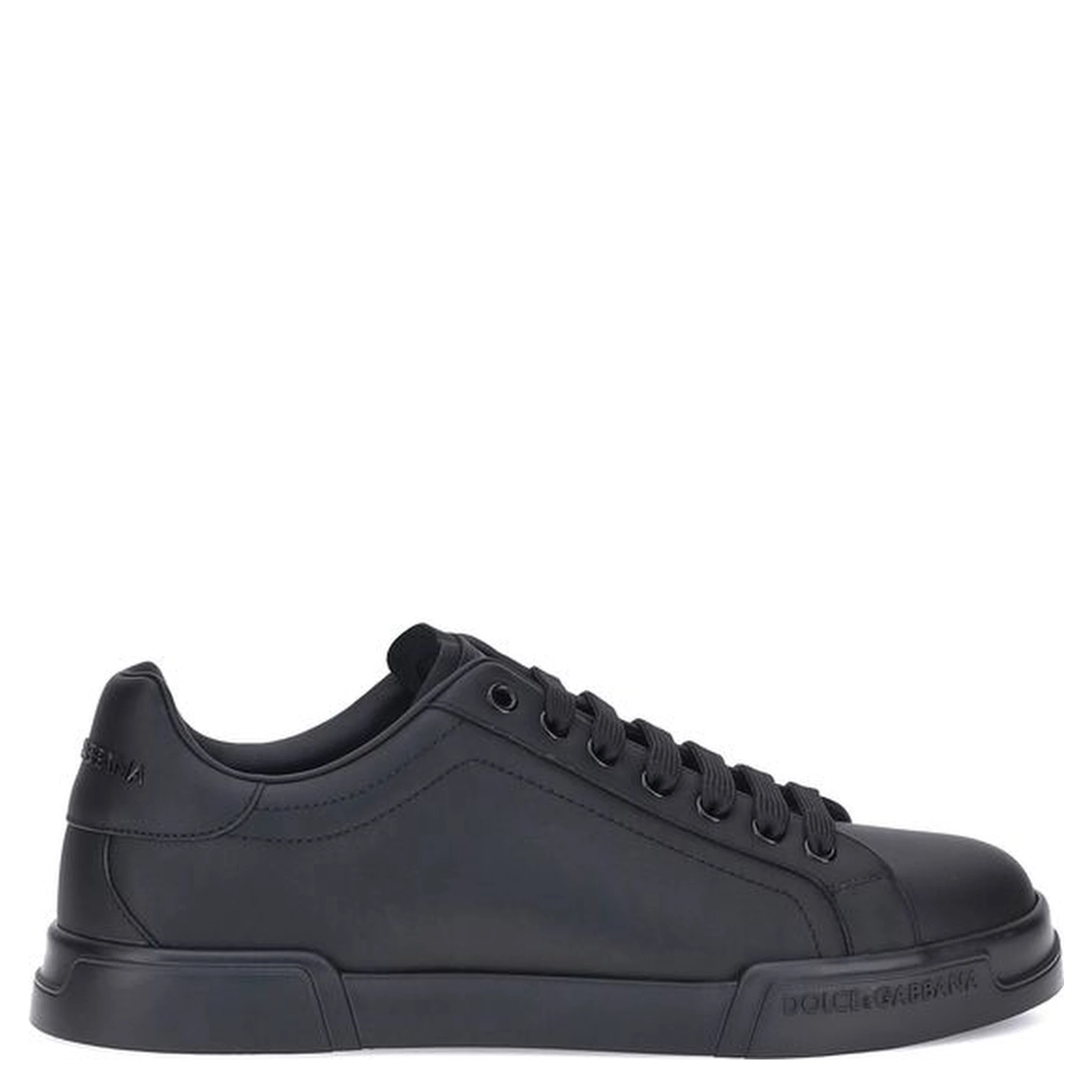 Black Calf Leather Bos Taurus Low Top Sneakers