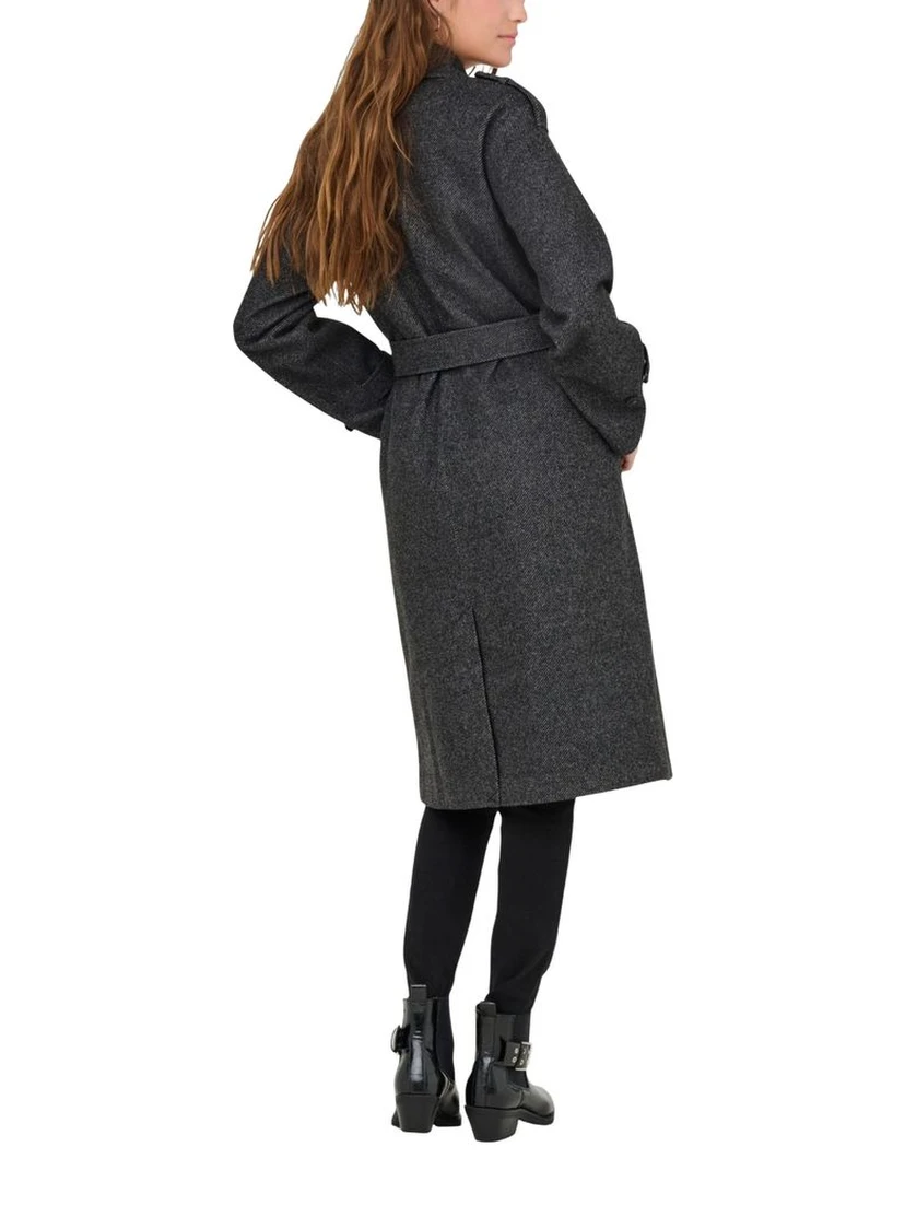 Gray Recycled Polyester Coat