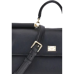 Black Calf Leather Bos Taurus Shoulder Bag
