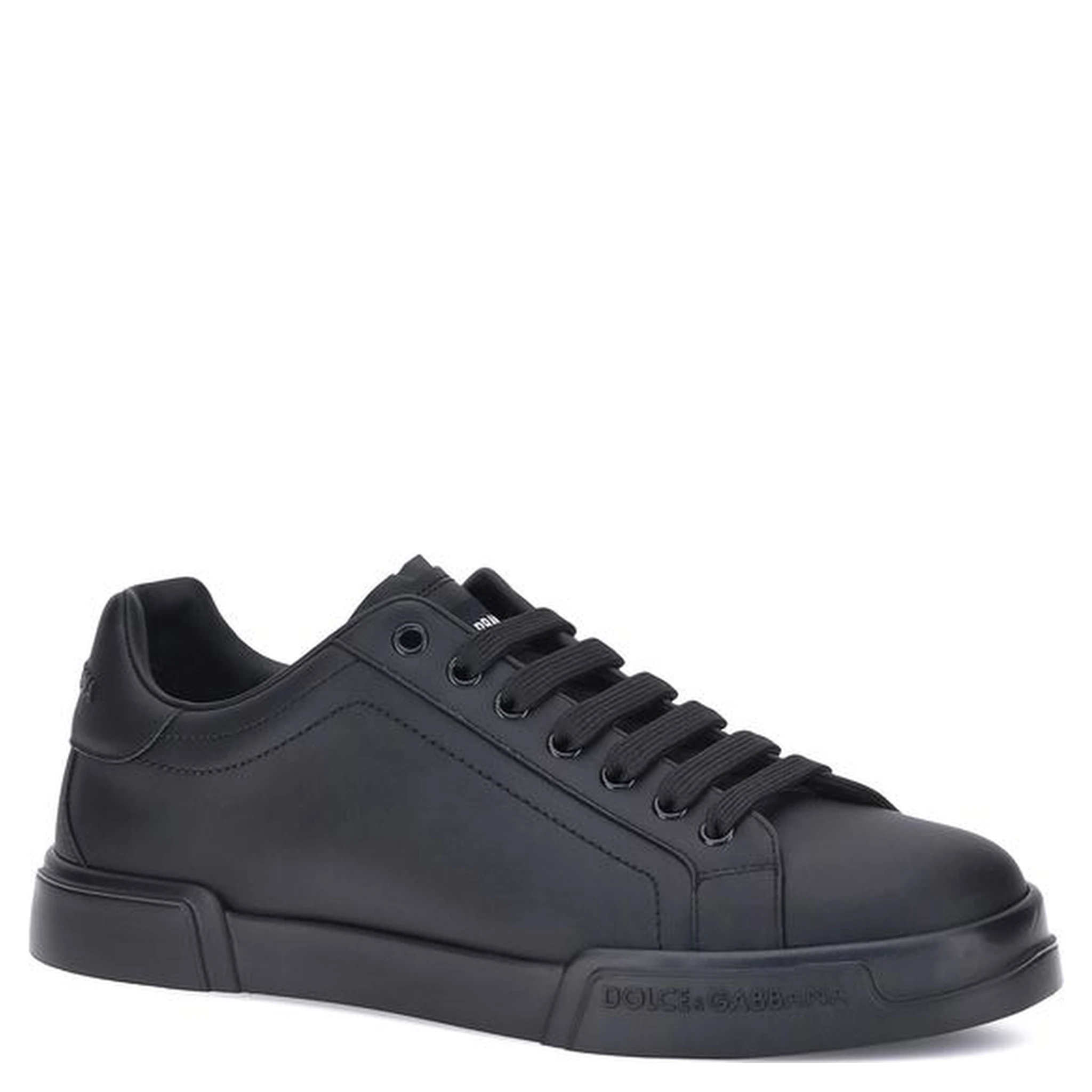 Black Calf Leather Bos Taurus Low Top Sneakers