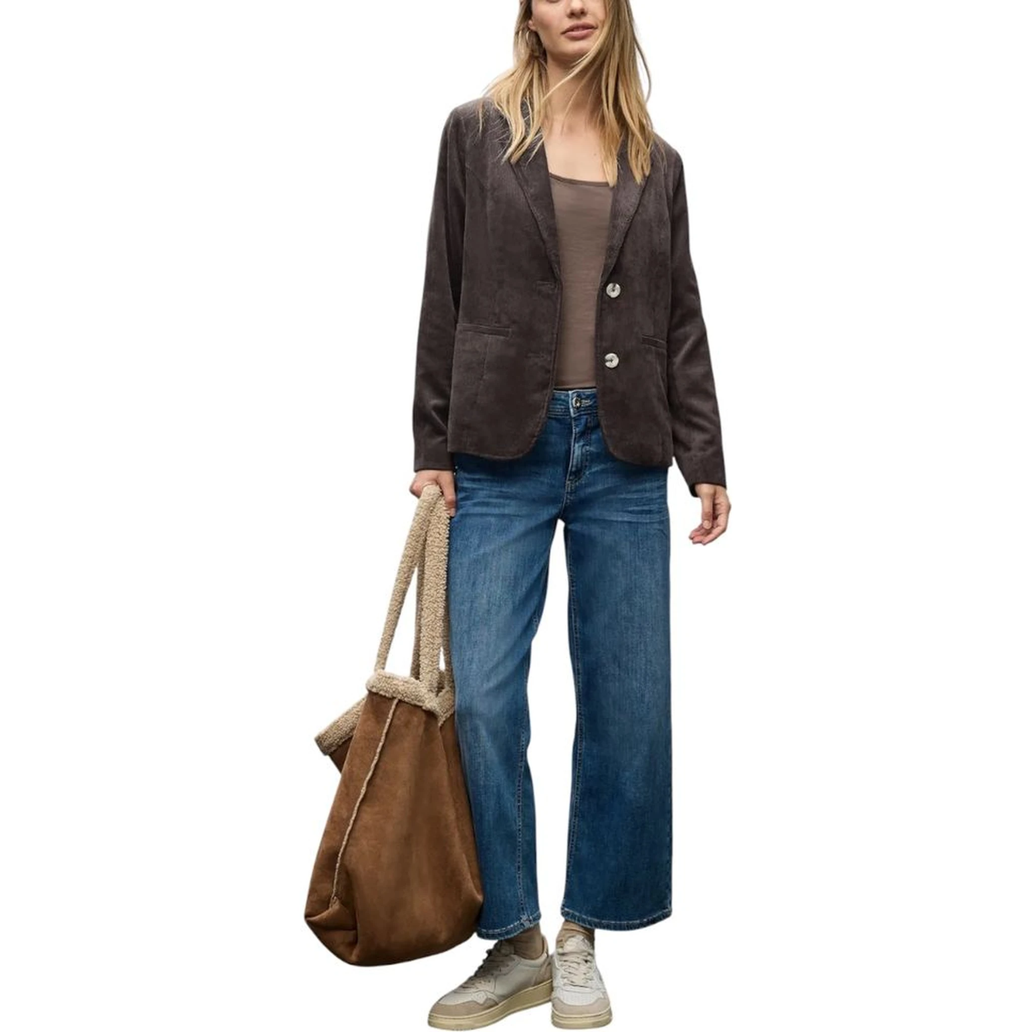 Brown Polyester Blazer