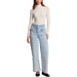 Beige Viscose Turtleneck