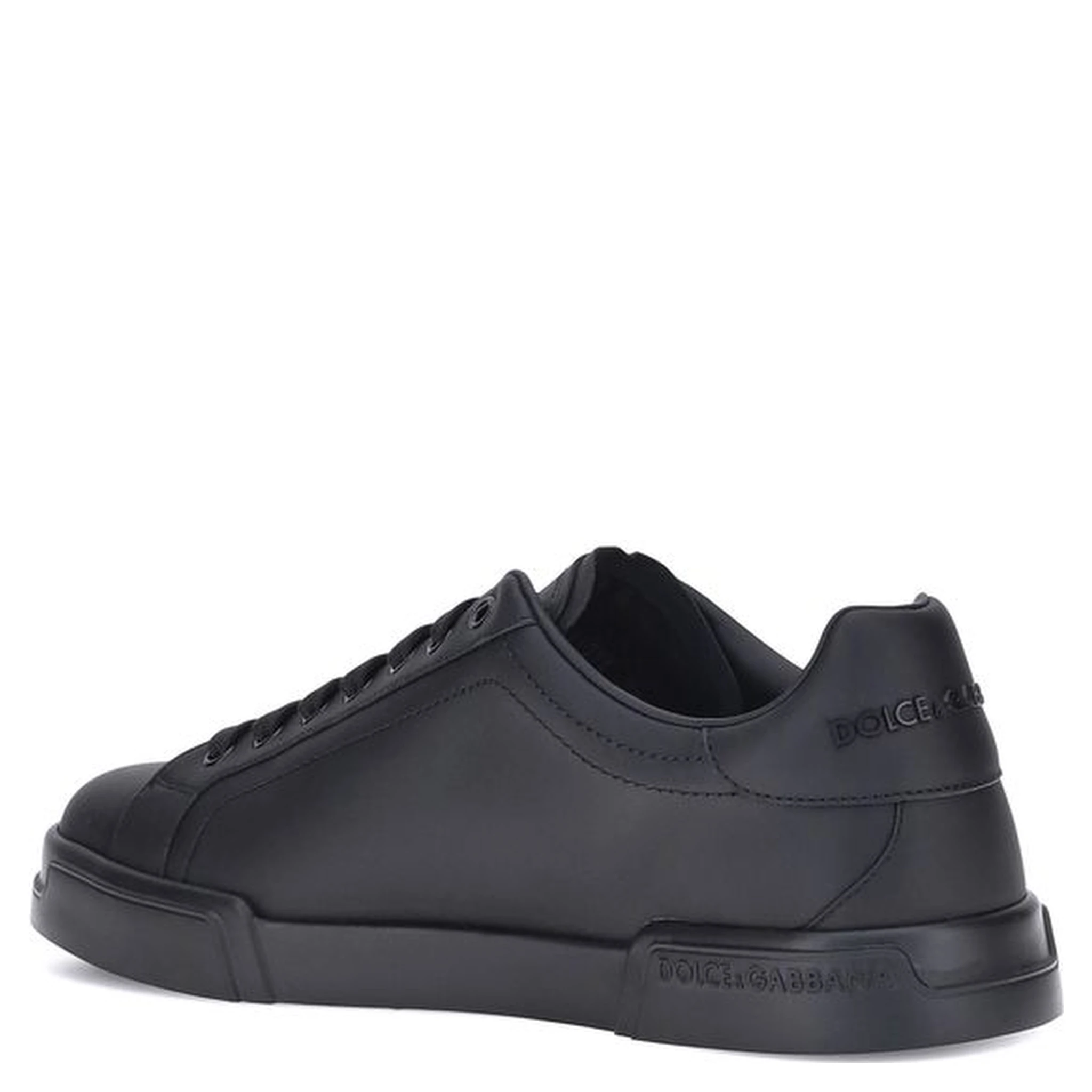 Black Calf Leather Bos Taurus Low Top Sneakers