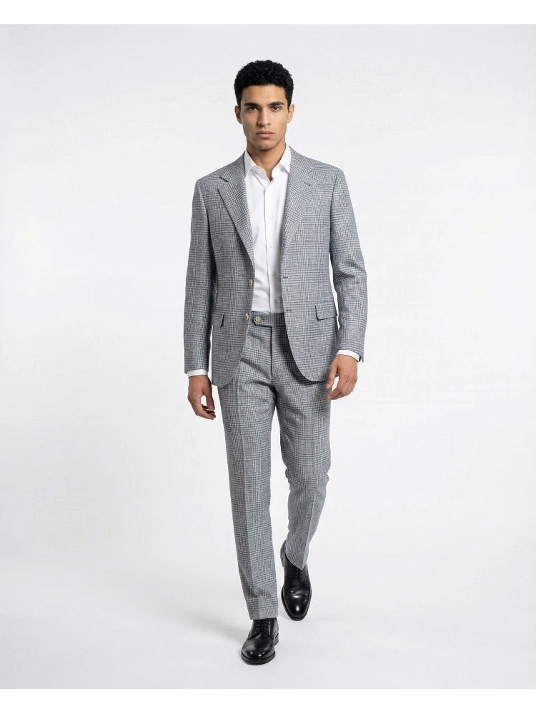 Light Blue Wool Two-Piece Suit