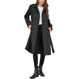 Gray Recycled Polyester Coat