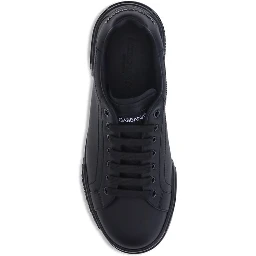 Black Calf Leather Bos Taurus Low Top Sneakers
