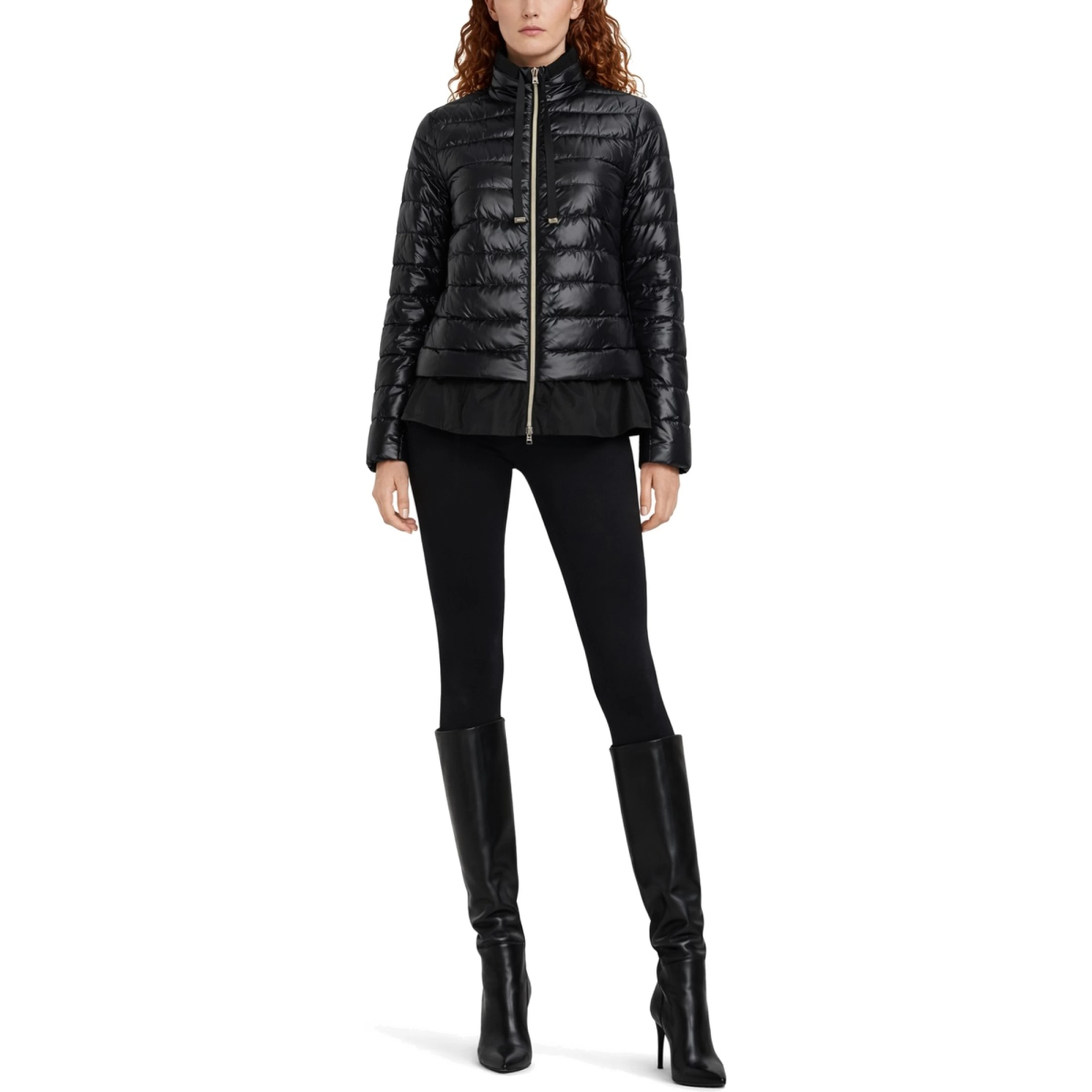 DOWN JACKET WITH RUFFLES