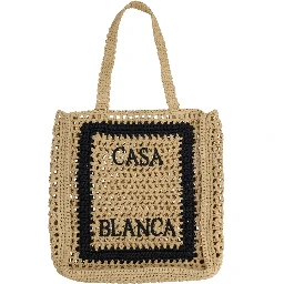 حقيبة تسوق مزينة بشعار