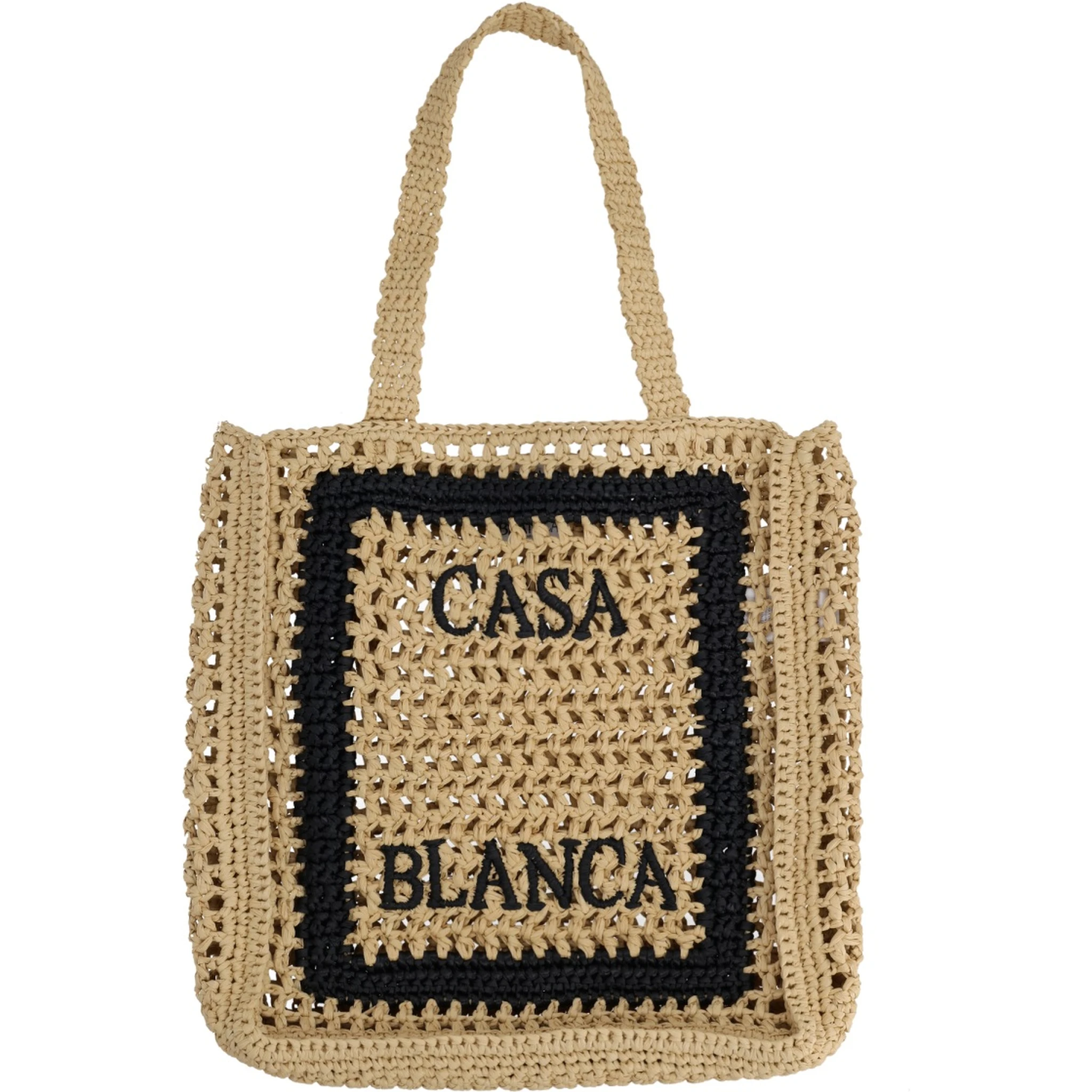 حقيبة تسوق مزينة بشعار