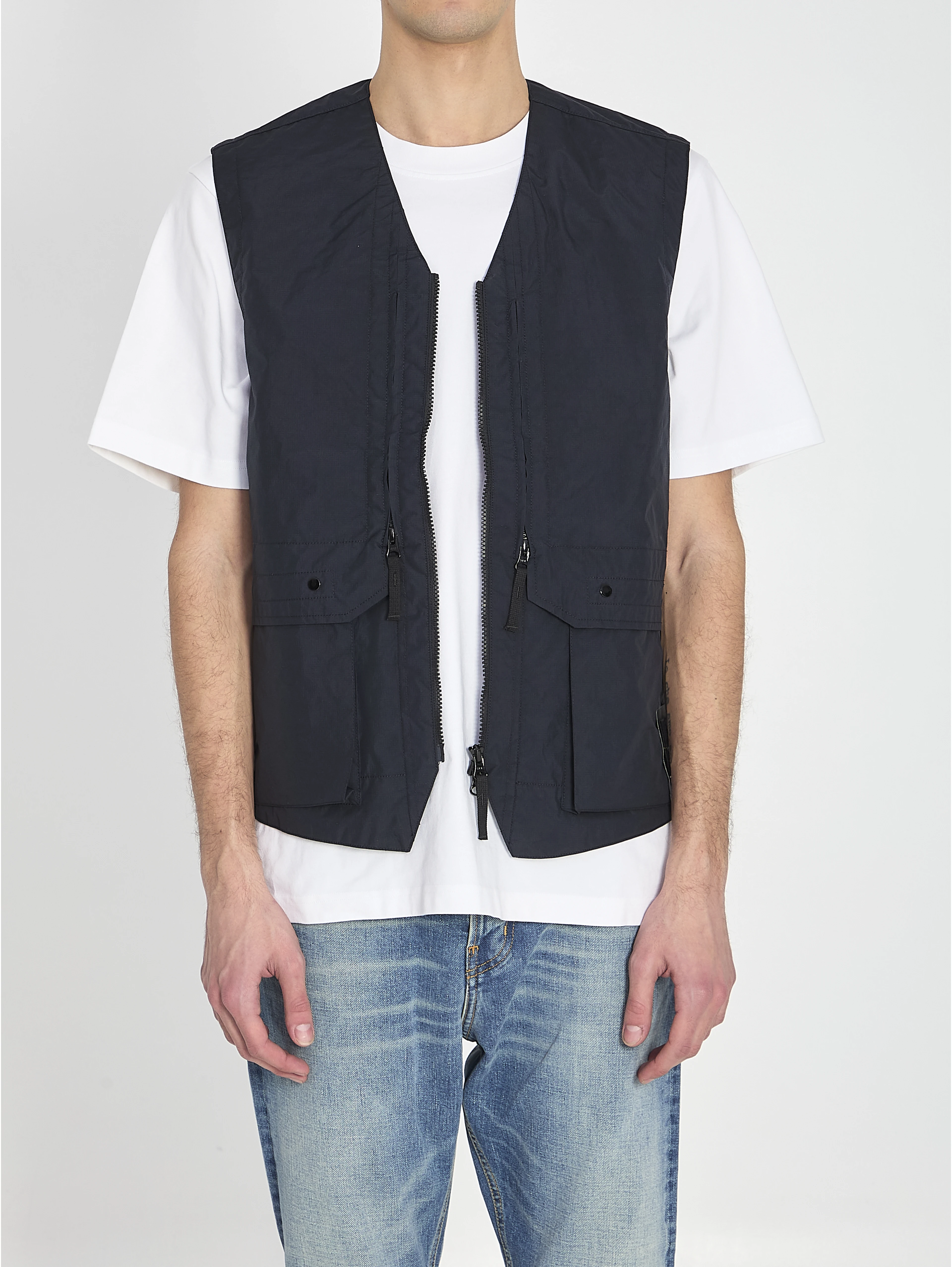Metal Lamina Poly ripstop vest