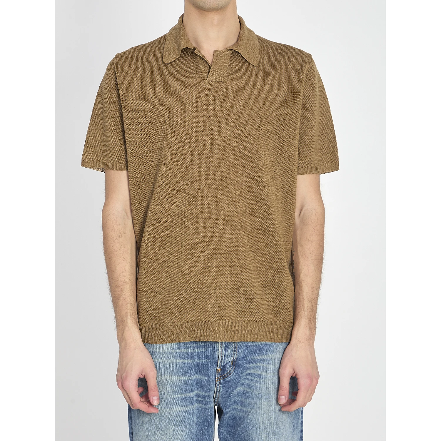 Polo shirt in linen