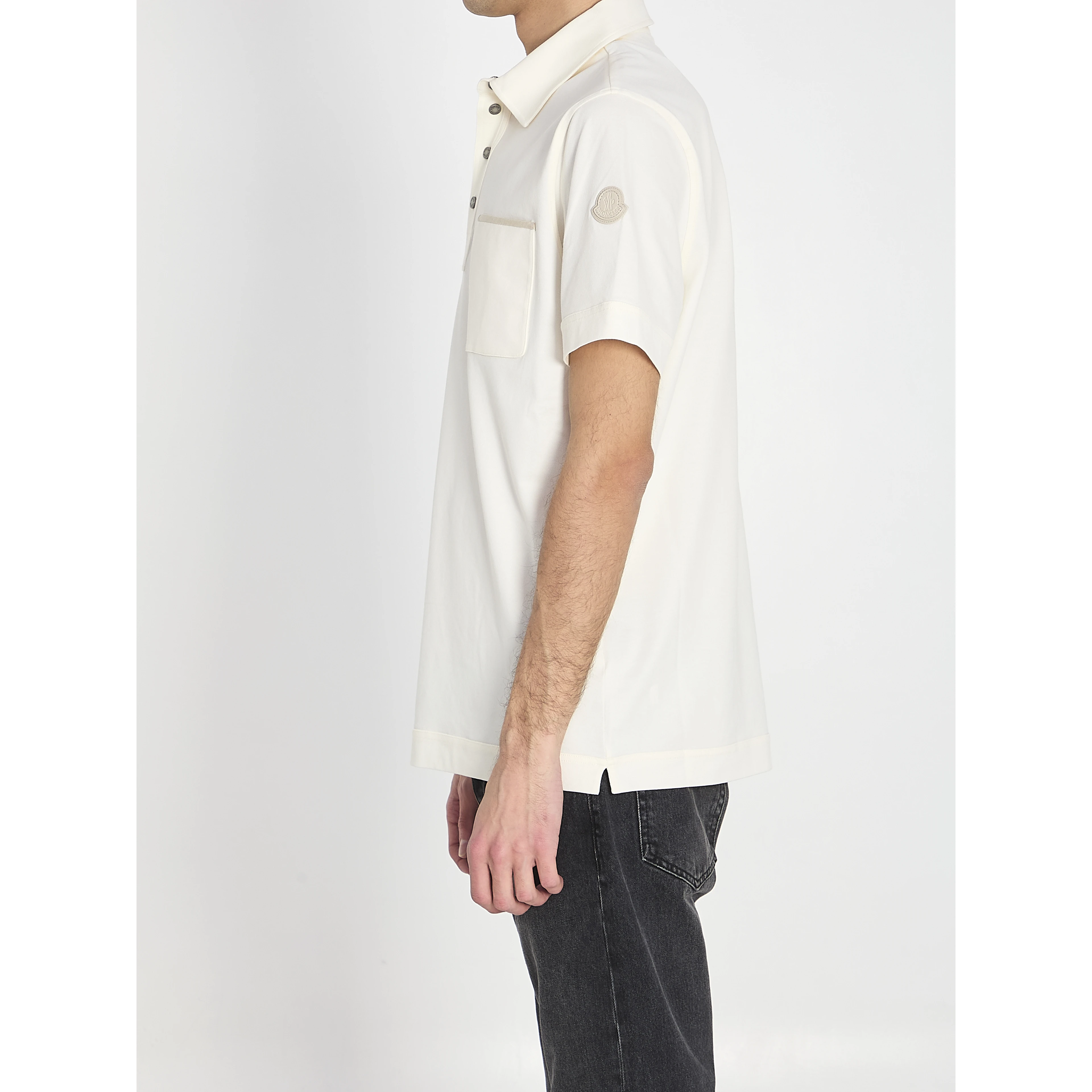 Polo shirt in stretch cotton piqué