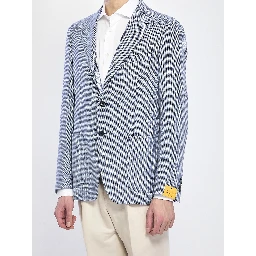 Jacket in linen and cotton