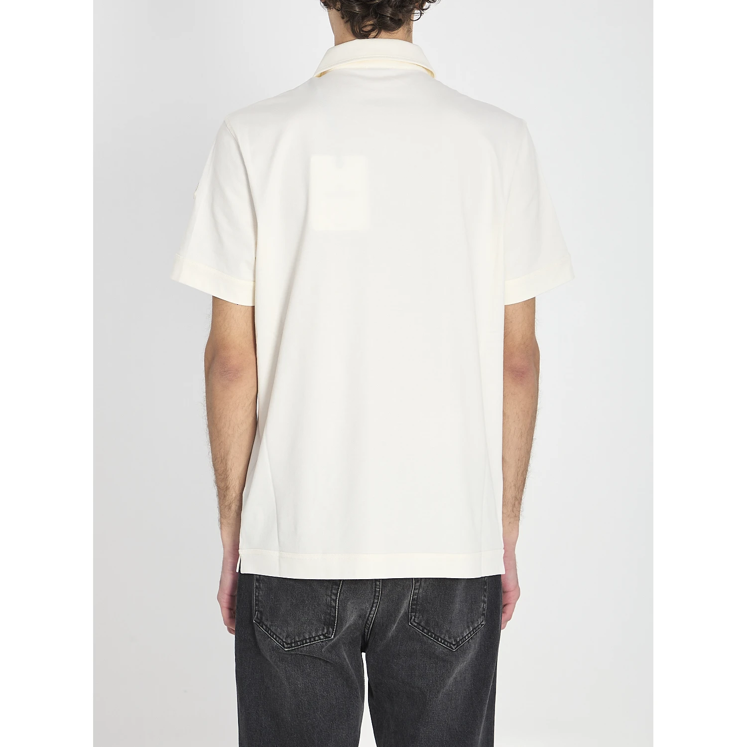 Polo shirt in stretch cotton piqué