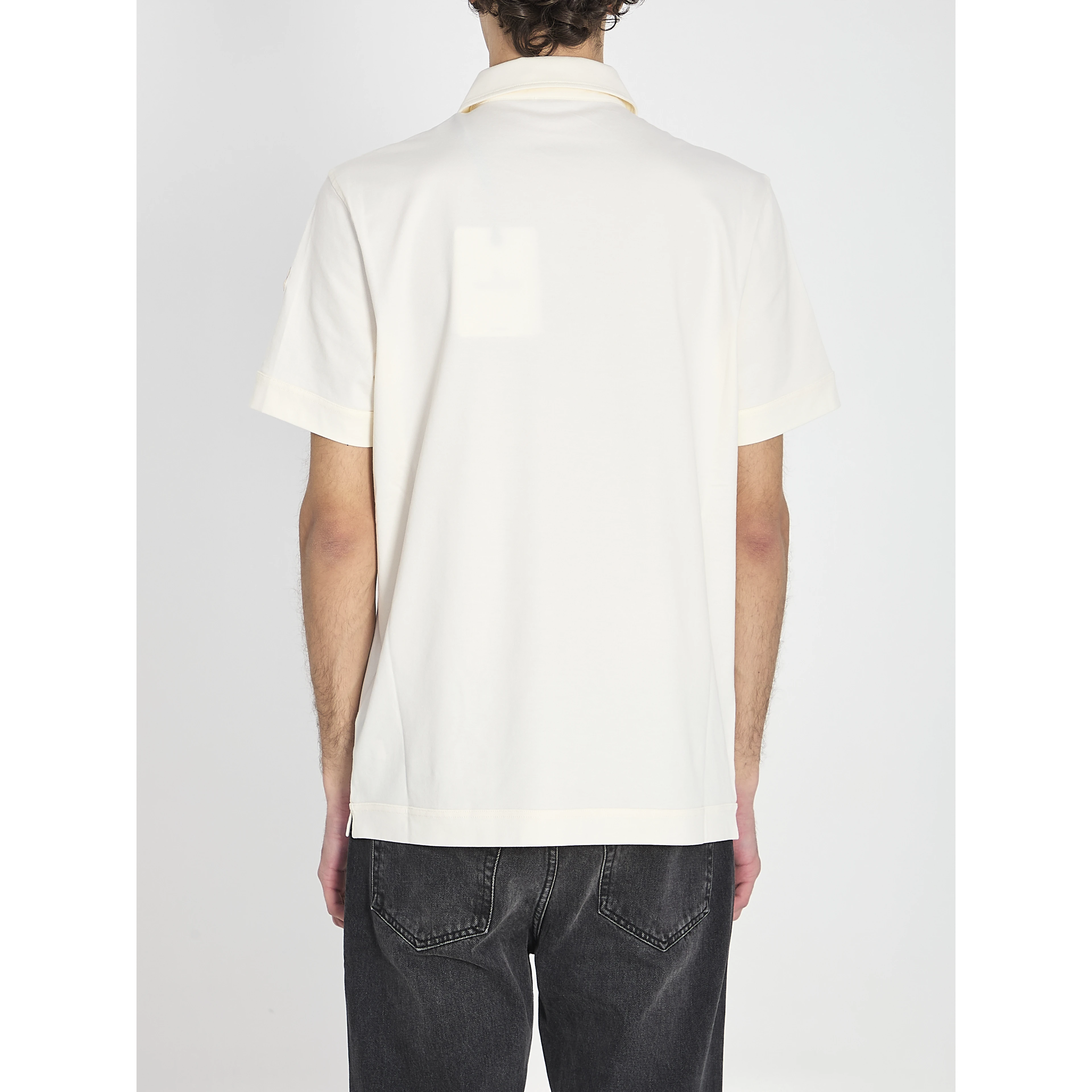 Polo shirt in stretch cotton piqué