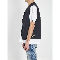 Metal Lamina Poly ripstop vest