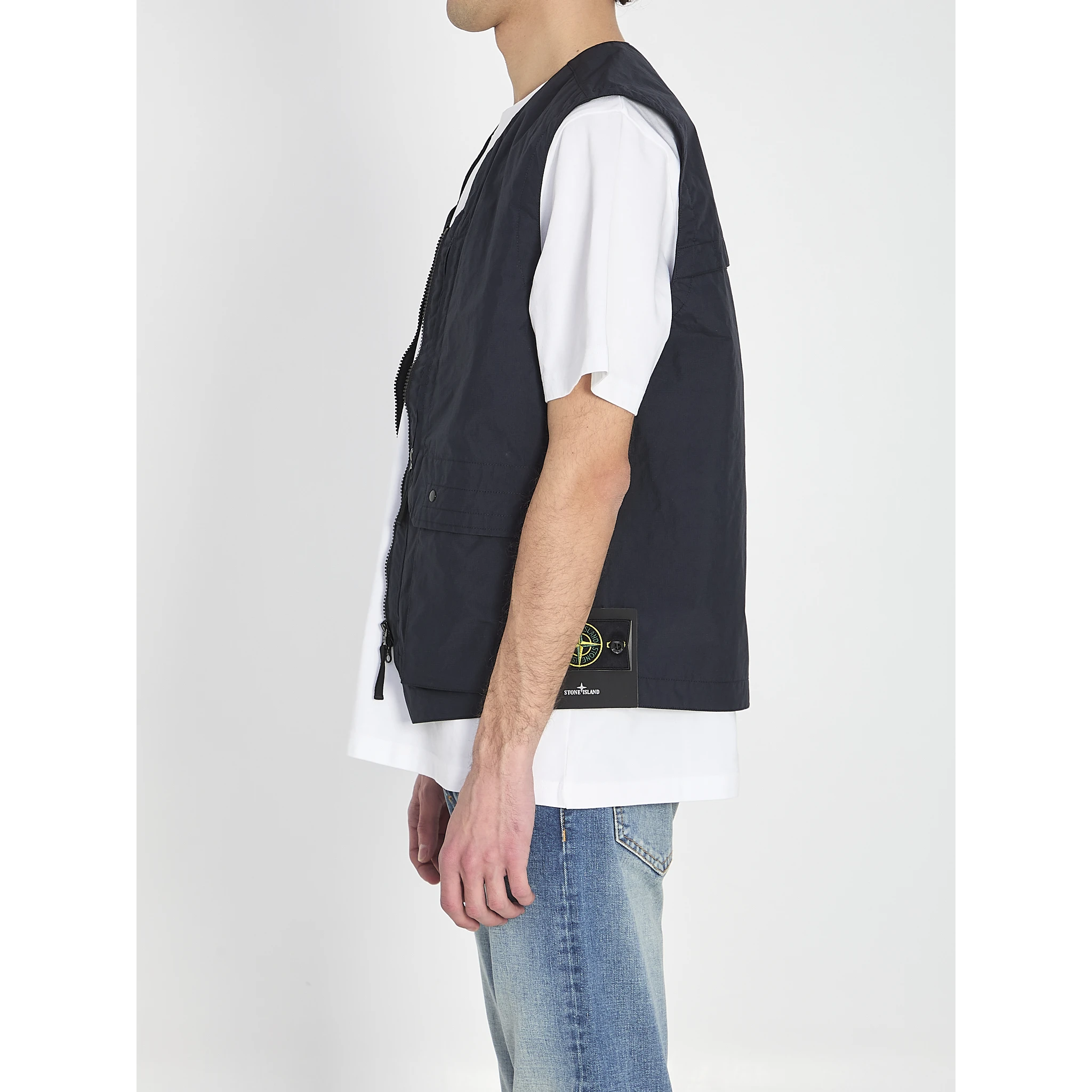 Metal Lamina Poly ripstop vest