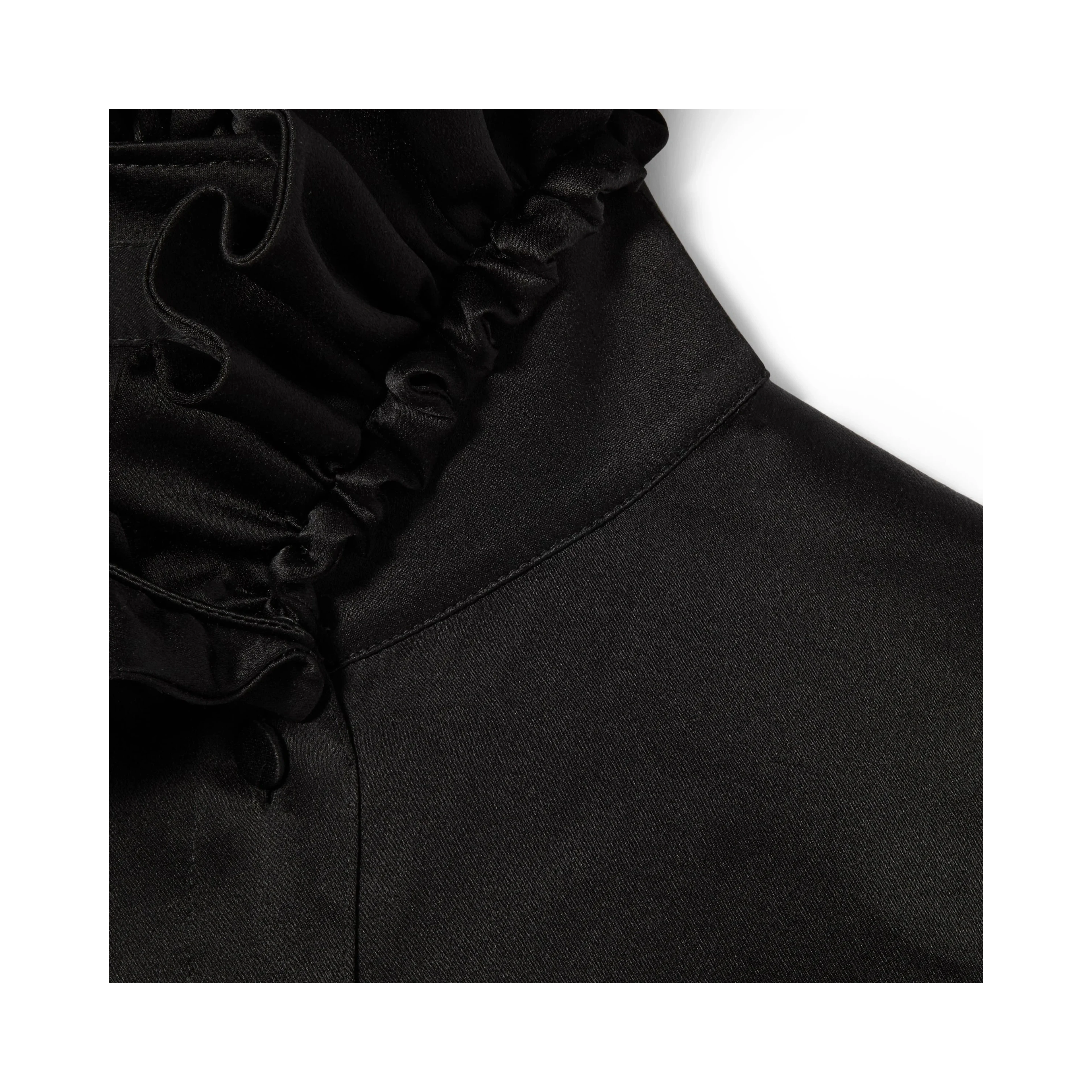 Silk satin shirt with bow